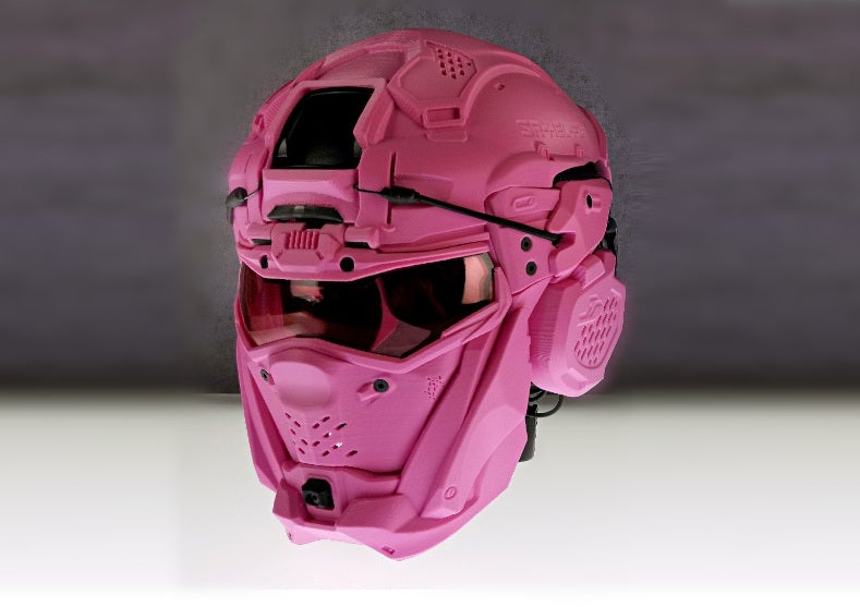 pink airsoft gear SRU Tactical Helmet Mask Set (With FAST Helmet/ Pink)