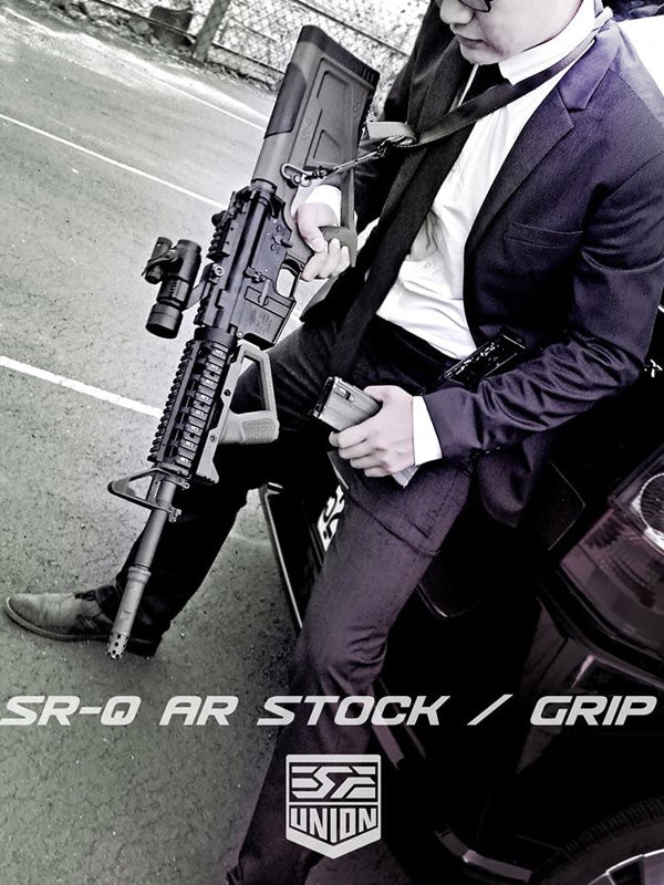 SRU SRQ Advanced Stock Grip Kit for M4 AEG (Black)