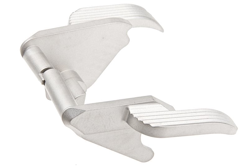 Airsoft Masterpiece Steel Thumb Safeties for Marui 1911 GBB (Matt Silver/ Type 5 Design)