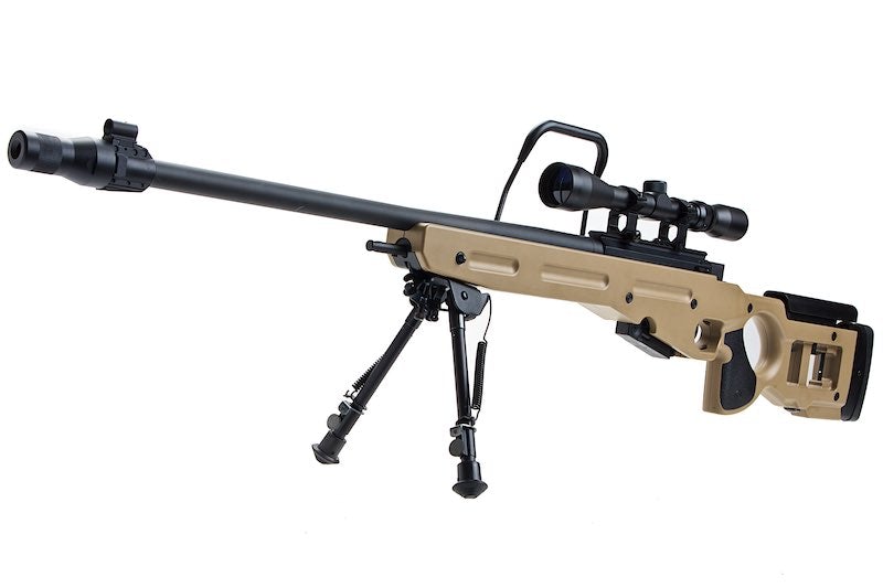 Snow Wolf SV-98 Bolt Action Sniper with Bipod & Scope (Tan