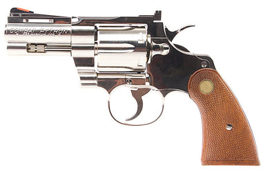 Tanaka Colt Python .357 Magnum R-Model 3 Inch Nickel Finish Gas Revolver (Silver)
