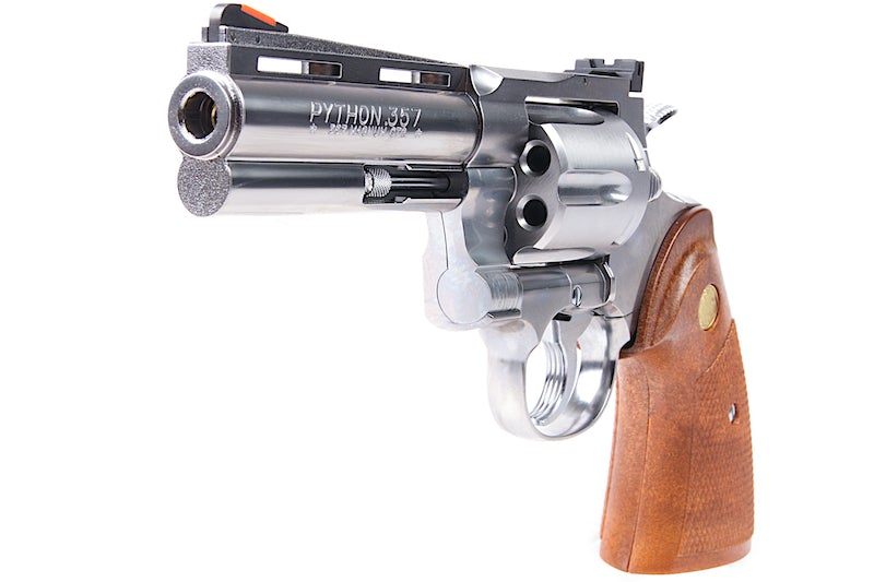 Tanaka Colt Python .357 Magnum R-Model 4" Stainless Gas Revolver (Silver)