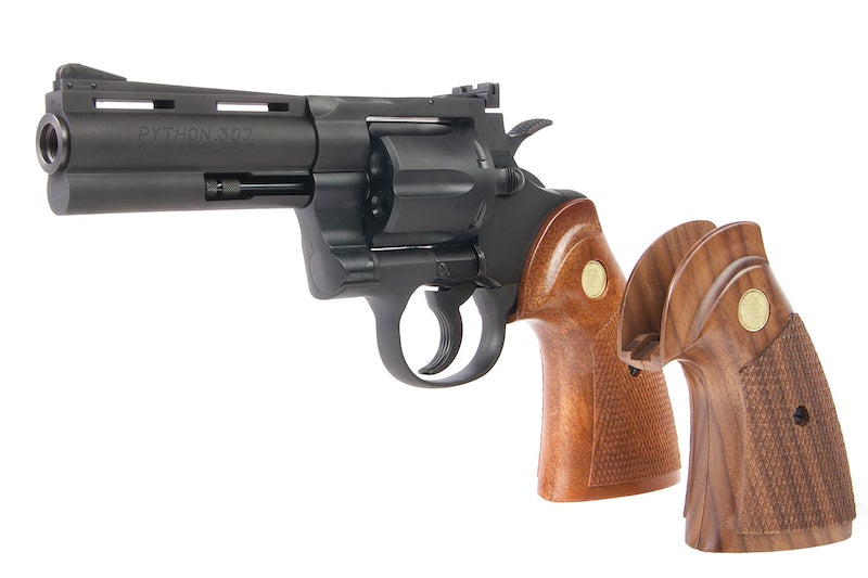 Tanaka Python Walnut Oversize Grip for R-Model 4 Inch 'Ryo Saeba' Gas Revolver