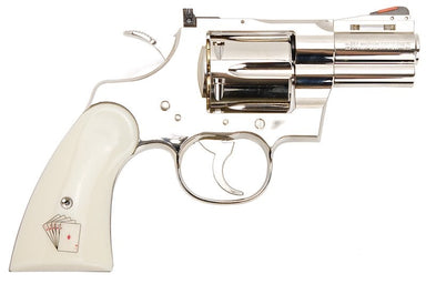 Tanaka Colt Python .357 Magnum “Snake Eyes” 2.5" R-model Model Gun (Nickel Finish)