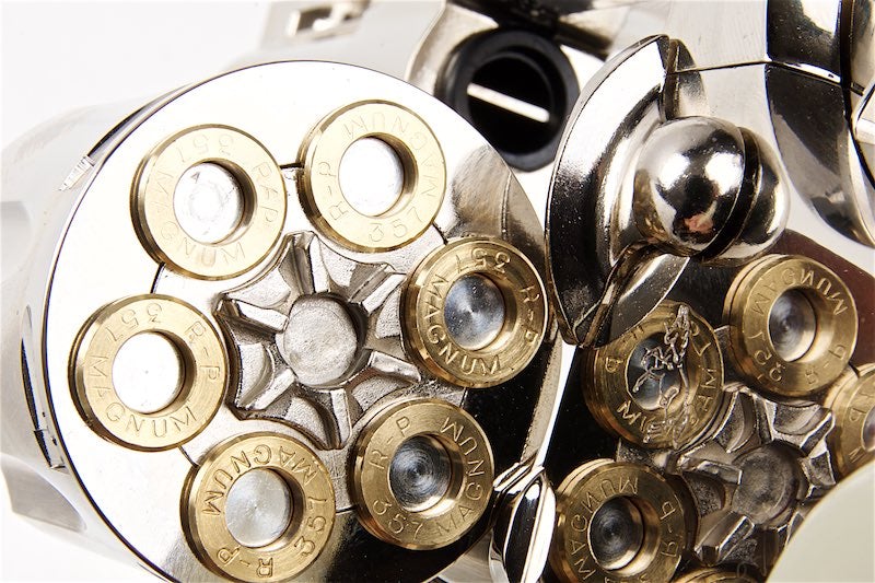 Tanaka Colt Python .357 Magnum “Snake Eyes” 2.5" R-model Model Gun (Nickel Finish)