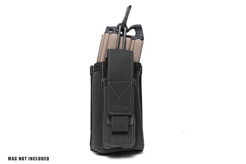 Warrior Assault Systems Single Open M4 5.56mm Mag Pouch with 9mm D/A Pistol Magazine