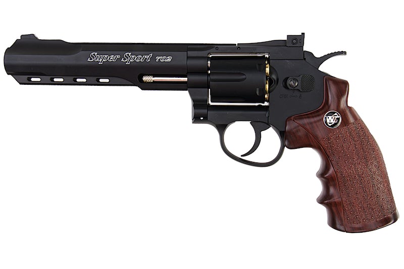 Gun Heaven (WinGun) 702 6mm Co2 Revolver (Brown Grip/ 6 inch)