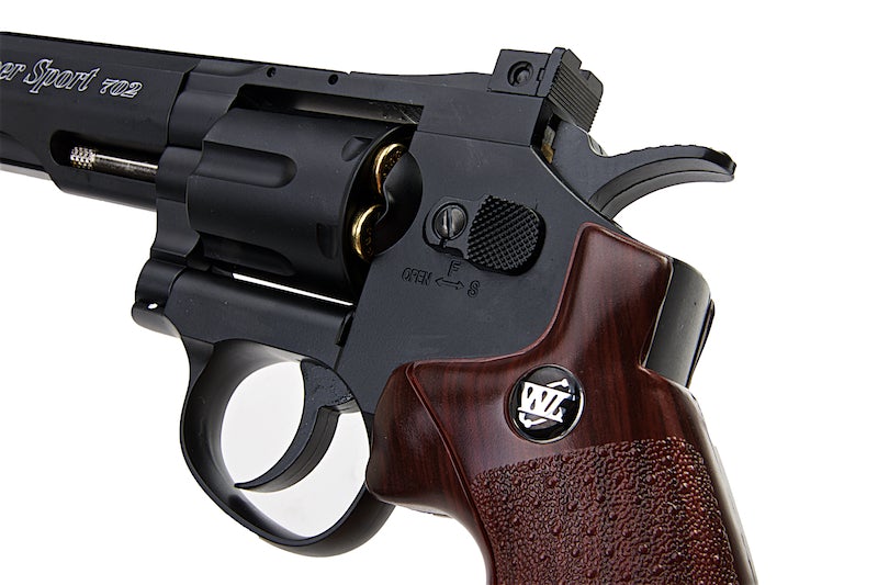 Gun Heaven (WinGun) 702 6mm Co2 Revolver (Brown Grip/ 6 inch)