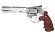 Gun Heaven (WinGun) 702 6mm Co2 Revolver (Brown Grip/ 6 inch/ Silver)