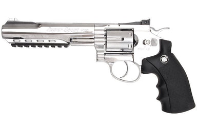 Gun Heaven (WinGun) 702 6 inch 6mm Co2 Revolver (Black Grip/ Silver)