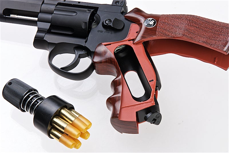 Gun Heaven (WinGun) 703 8 inch 6mm Co2 Revolver (Brown Grip)