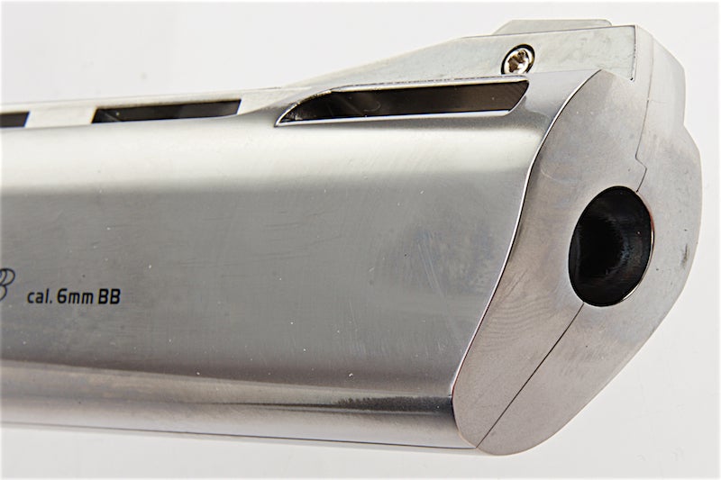 Gun Heaven (WinGun) 703 6mm Co2 Revolver (Brown Grip/ 8 inch/ Silver)
